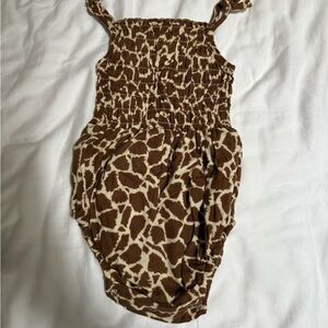 Rylee + Cru Giraffe Print Romper
